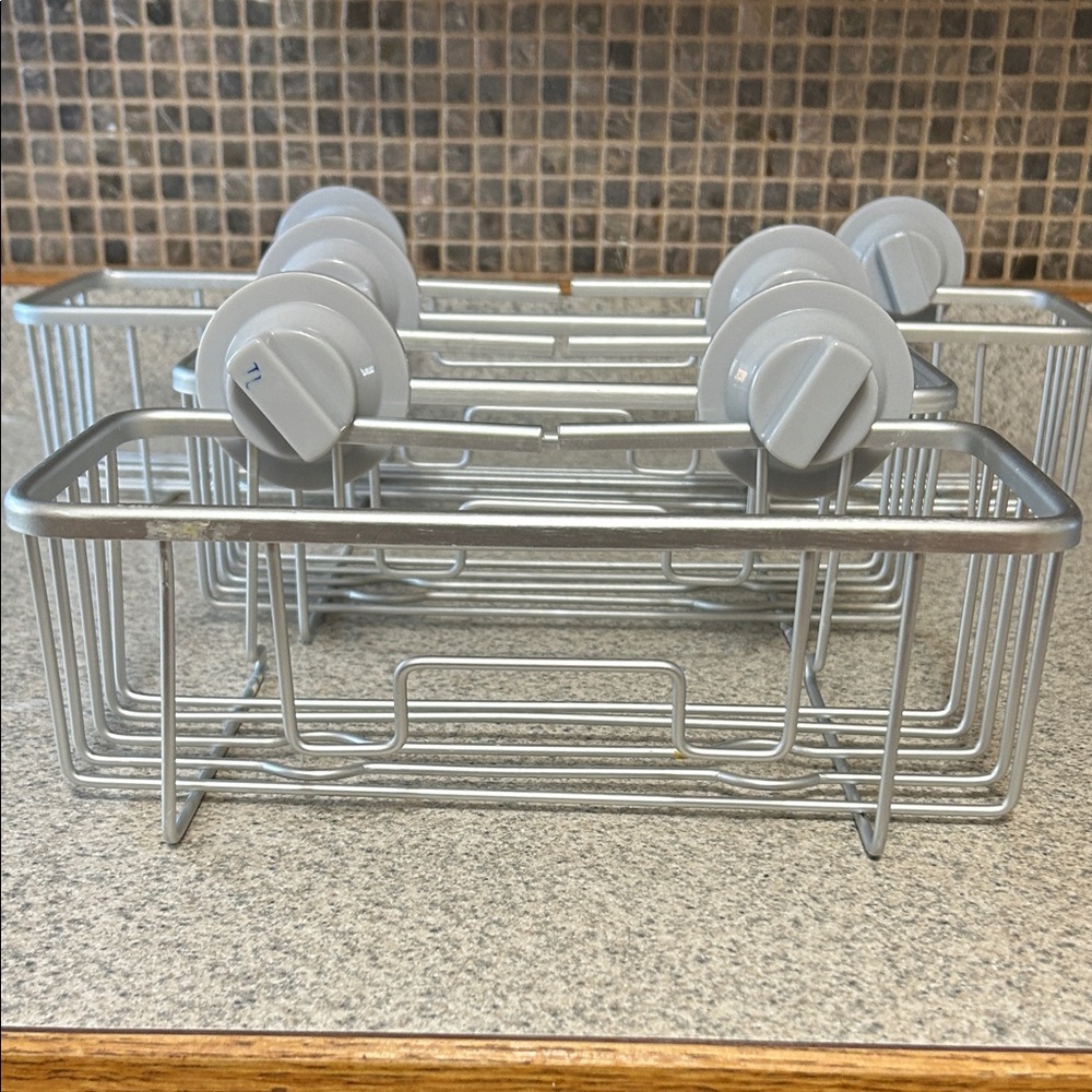 Silver Metal Storage Baskets